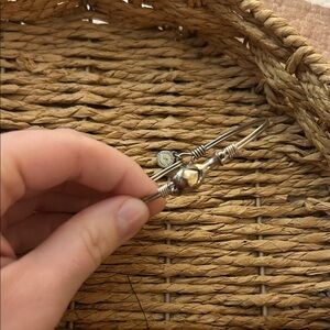 Silver Wire Bangle Bracelet Heart Design